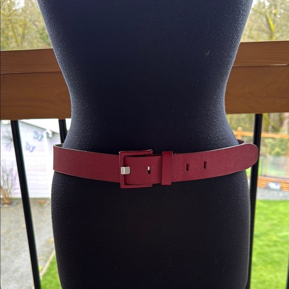 Calvin Klein | Red Leather Belt